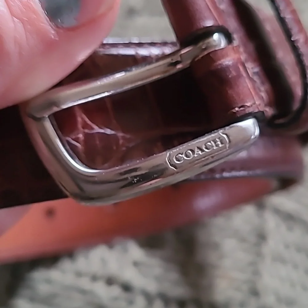 Coach Unisex Brown Leather Belt Sz 38, #3764, smoke and pet free home